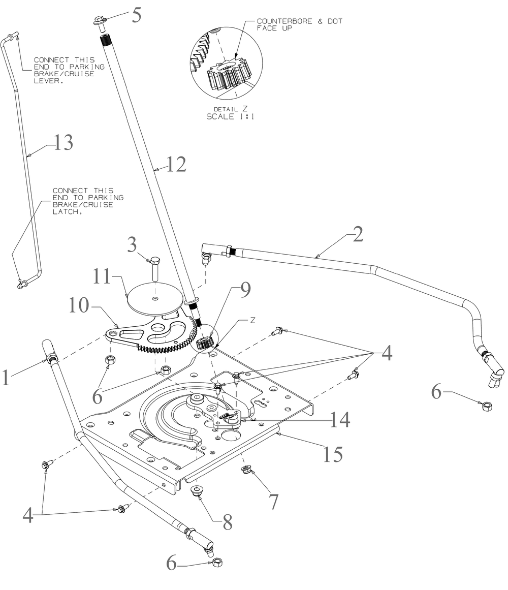 Steering Diagram and Parts List for XT2-SLX54KH (13A5A2TMA10)(2023) Cub Cadet Lawn Tractor